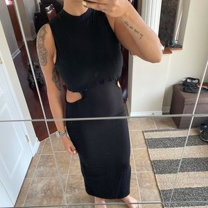 Maxi dress with sexy side cutout